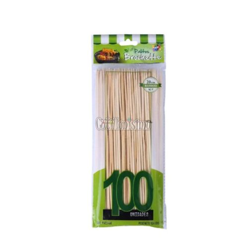 Palito Brochet 20 Cm X100 Unidades