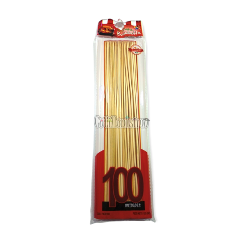 Palito Brochet 30 Cm X100 Unidades