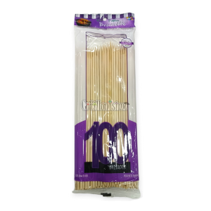 Palito Brochet Grueso 25 Cm X100 Unidades