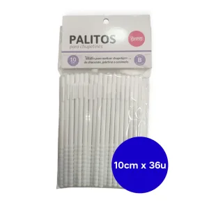 Palito Para Chupetin Parpen Blanco 10cm X36 Unidades