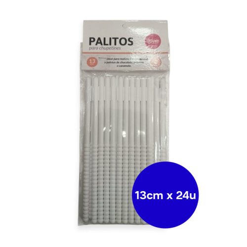 Palito Para Chupetin Parpen Blanco 13 cm x24 Unidades