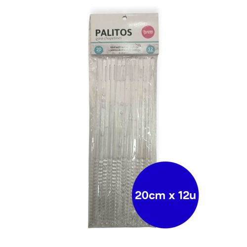 Palito Para Chupetin Parpen Cristal 20cm X12 Unidades
