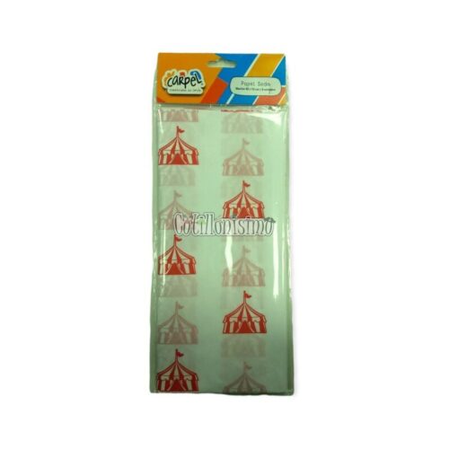 Papel Seda CARPEL Estampado Carpa Circo Roja x5 Unidades
