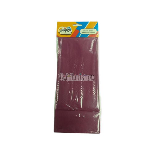 Papel Seda CARPEL Liso Color Bordo x5 Unidades