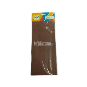 Papel Seda CARPEL Liso Color Marron x5 Unidades