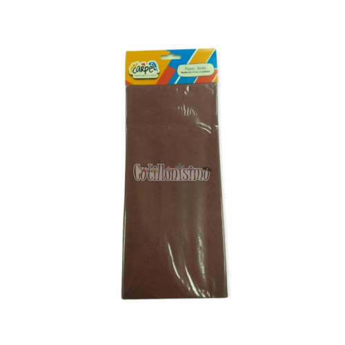 Papel Seda CARPEL Liso Color Marron x5 Unidades
