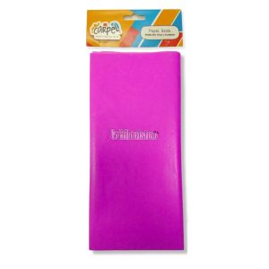 Papel Seda CARPEL Liso Color Fucsia x5 Unidades