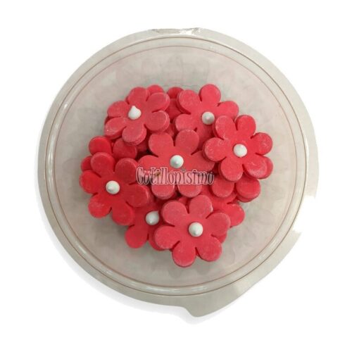 Pastillaje Azucar Flor Alegre Roja x20 Unidades