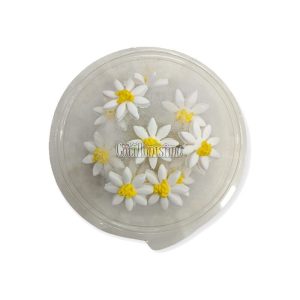 Pastillaje Azucar Flor Margarita Blancas Centro Amarillo x20 Unidades