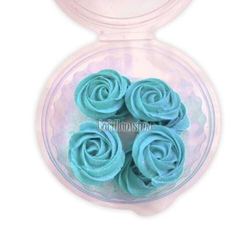 Pastillaje Roseton Glace Color Celeste X8 Unidades