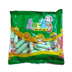 Pastillas LUCKY 8 200 Grs Verde Sabor Multifruta