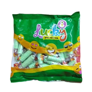 Pastillas LUCKY 8 200 Grs Verde Sabor Multifruta