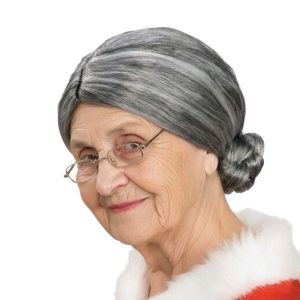 Peluca Abuela Canosa con Rodete