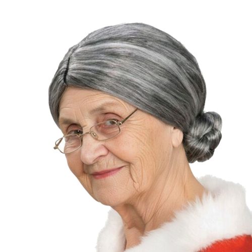 Peluca Abuela Canosa con Rodete