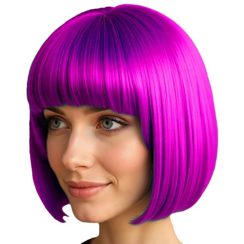 Peluca Corta Color ROSA FUCSIA