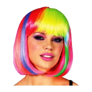 Peluca Corta Multicolor