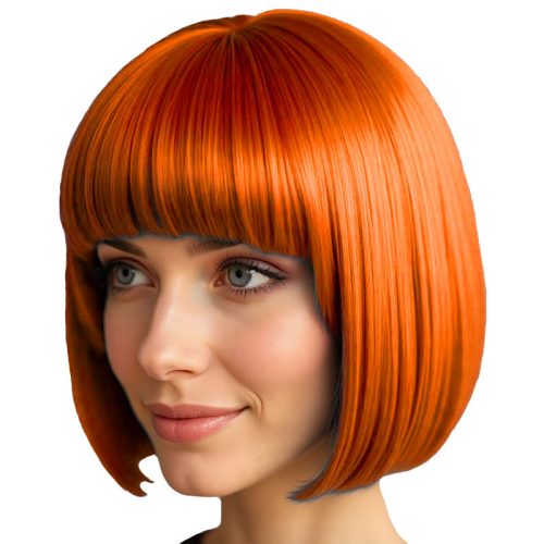 Peluca Corta Color NARANJA