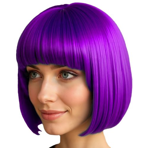 Peluca Corta Color VIOLETA