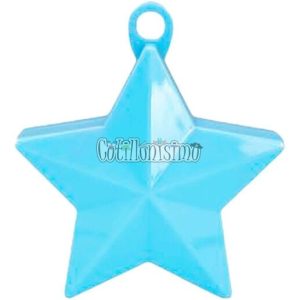 Pesa para Globos Forma ESTRELLA - Color CELESTE