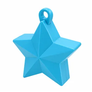 Pesa para Globos Forma ESTRELLA - Color CELESTE