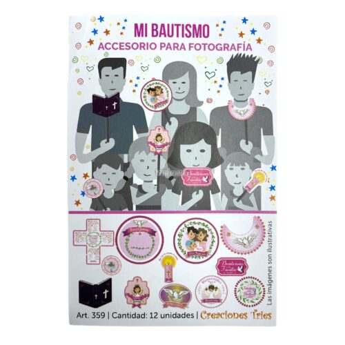 Photo Props MI BAUTISMO NENA X 12 Unidades CARTON