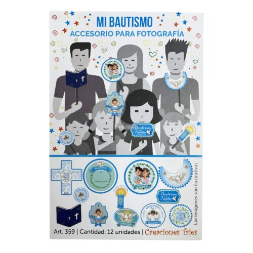 Photo Props MI BAUTISMO NENE X 12 Unidades CARTON