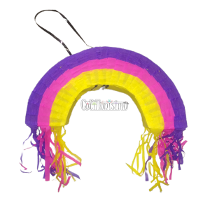 Piñata Arcoiris con Flecos