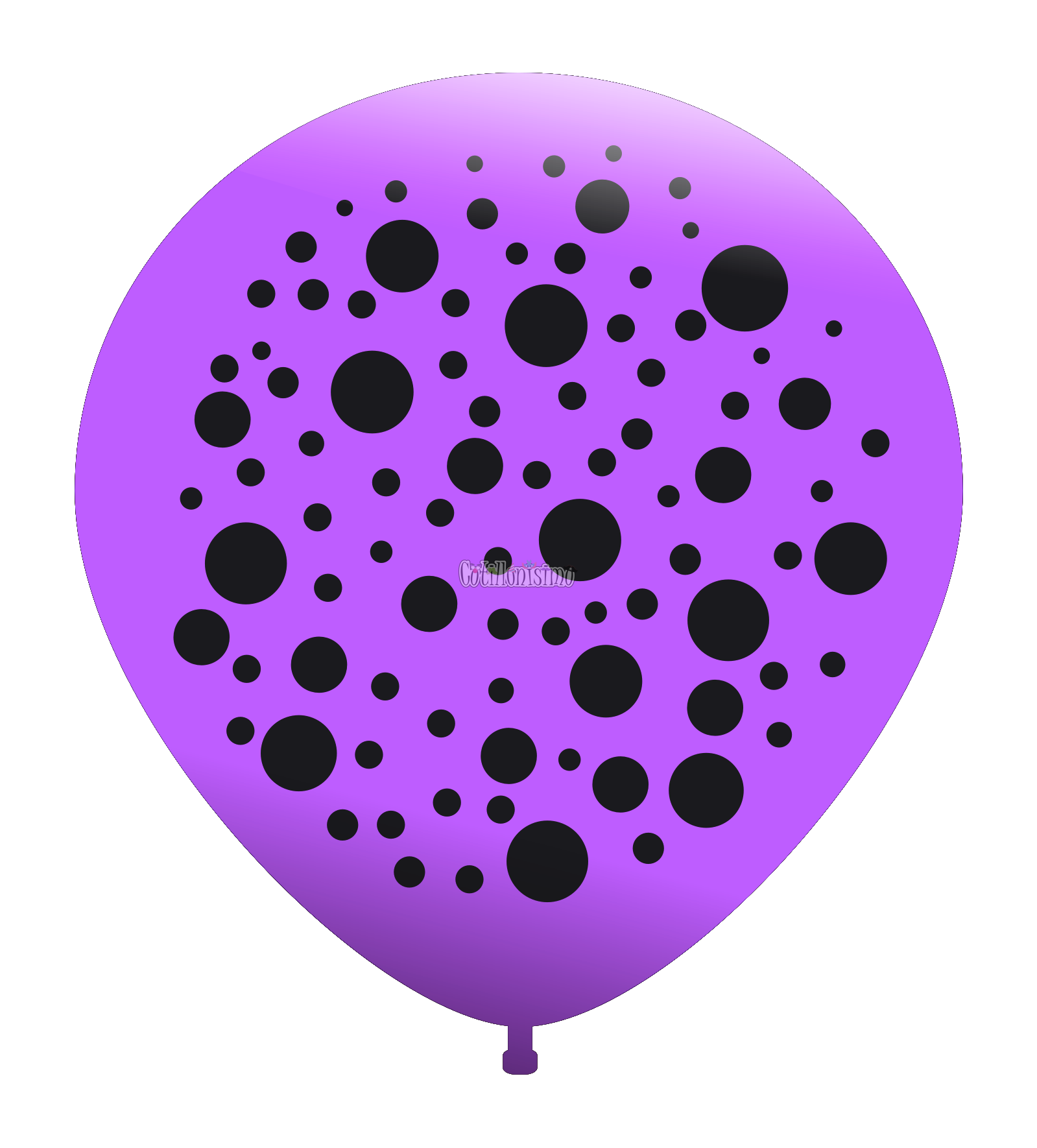 Piñata Globo Lila Lunar Negro 24 Pulgadas