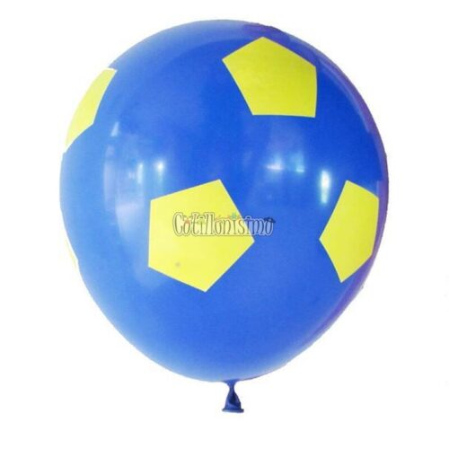 Piñata Globo Pelota de Futbol Azul y Amarilla 24 Pulgadas