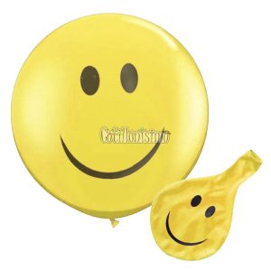Piñata Globo Smile Sonrisa 24 Pulgadas Color Amarillo