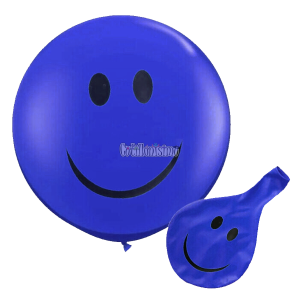 Piñata Globo Smile Sonrisa 24 Pulgadas Color Azul