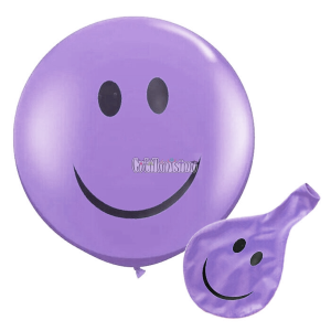 Piñata Globo Smile Sonrisa 24 Pulgadas Color Lila