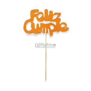 Pinche Feliz Cumple Gibreado Goma Eva Naranja