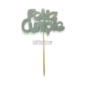 Pinche Feliz Cumple Gibreado Goma Eva Plateado