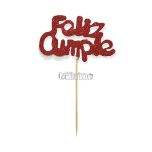 Pinche Feliz Cumple Gibreado Goma Eva Rojo