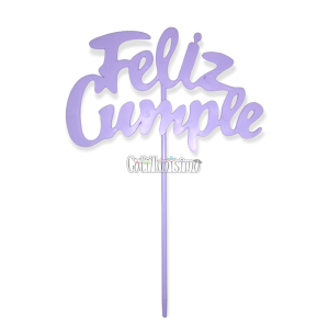 Pinche Feliz Cumple Lila Pastel Plástico 22cm