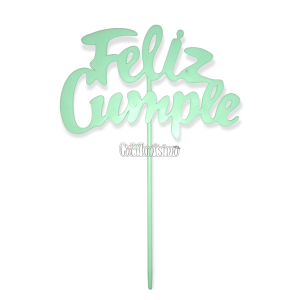 Pinche Feliz Cumple Verde Pastel Plástico 22cm