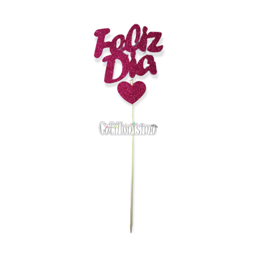Pinche Feliz Dia Gibreado Con Corazon Fucsia