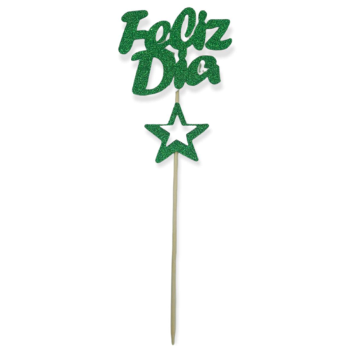 Pinche Feliz Dia Gibreado Goma Eva Con Estrella Verde