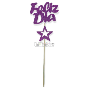 Pinche Feliz Dia Gibreado Goma Eva Con Estrella Violeta