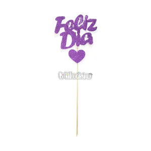 Pinche Feliz Dia Gibreado Con Corazon Lila