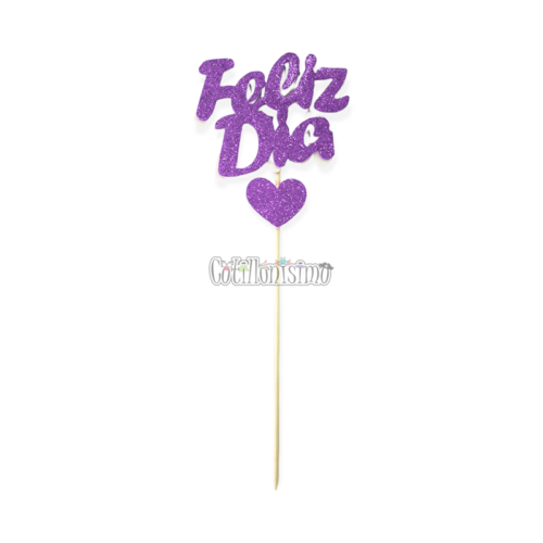 Pinche Feliz Dia Gibreado Con Corazon Lila