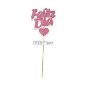 Pinche Feliz Dia Gibreado Con Corazon Rosa