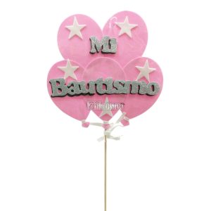 Pinche Mi Bautismo Globo Rosa Goma Eva