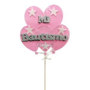 Pinche Mi Bautismo Globo Rosa Goma Eva