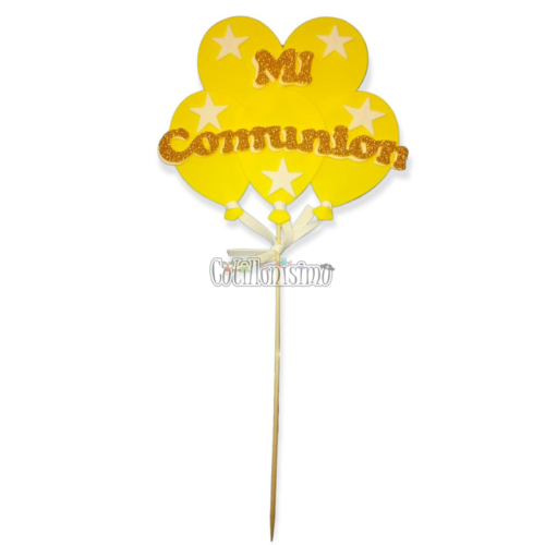 Pinche Mi Comunión Globo Amarillo Goma Eva