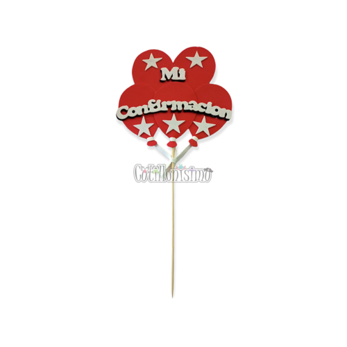 Pinche Mi Confirmacion Globo Rojo Goma Eva