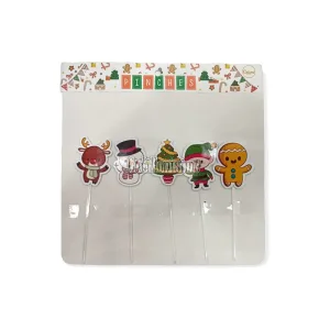 Adorno Pinche Set Navideño Infantil Modelos Surtidos x5 Unidades