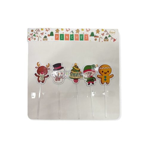 Adorno Pinche Set Navideño Infantil Modelos Surtidos x5 Unidades
