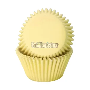 Pirotines Cupcakes Nº10 - Amarillo Pastel x25U